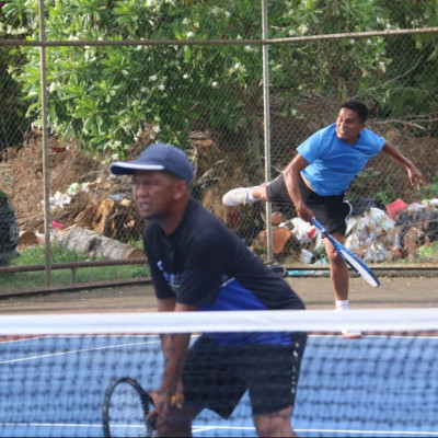 Tim Kanwil Kemenag Sulbar Kandaskan Perlawanan Kemenag Majene di Partai Pamungkas Cabor Tenis Lapangan