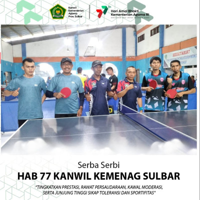 Kanwil Kemenag Sulbar Gagal Raih Juara Pada Cabor Tennis Meja