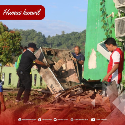 Aktif Jaga Kebersihan Lingkungan, ASN Kanwil Kemenag Sulbar Kerja Bakti di Lingkungan Asrama Haji