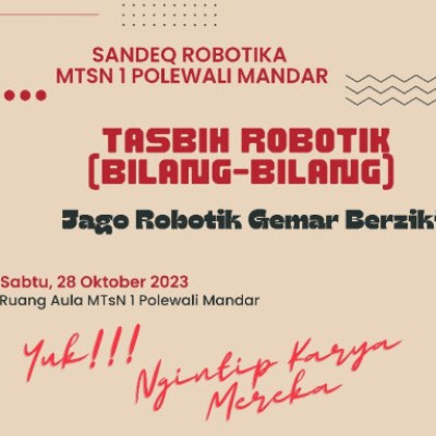 MTsN1 Polewali Mandar Rancang Tasbih Robotik