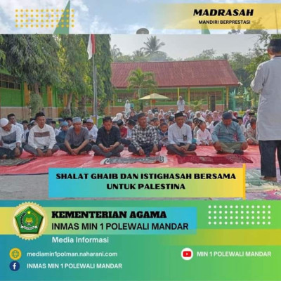 Sebagai Bentuk Solidaritas, MIN 1 Polman Gelar Shalat Ghaib, Doa Bersama dan Penggalangan Donasi