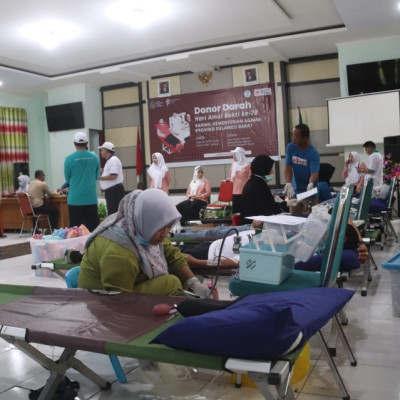 Peringati HAB Ke 78, Kanwil Kemenag Sulbar Gelar Kegiatan Donor Darah