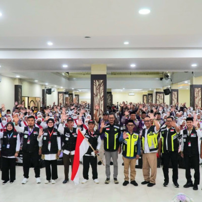 Jamaah Haji Kloter 7 Asal Sulawesi Barat Berangkat menuju Madinah