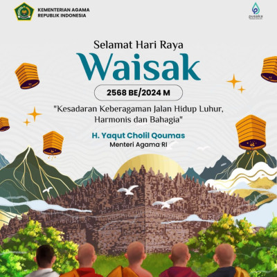 Selamat Hari Raya Tri Suci Waisak, Menag: Jadikan Momentum Rajut Kerukunan Pascapemilu