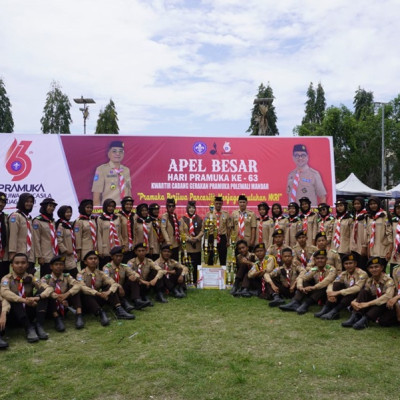 Pangkalan Man 2 Polman Kembali Sabet Piala Bergilir Gerak Jalan Pramuka Tingkat Kabupaten untuk Keempat Kalinya