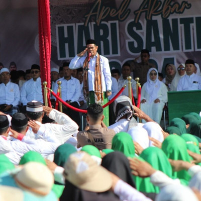 Apel Akbar Hari Santri Nasional 2024 Tingkat Provinsi Sulawesi Barat Sukses Digelar di Ponpes Nahdlatul Ummah.