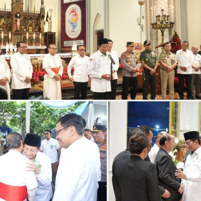 Sapa Umat Kristiani di Gereja, Menag: Natal Menambah Rasa Sayang dan Cinta Damai