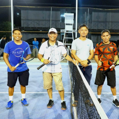 Laga Final Cabor Tenis Lapangan Mempertemukan Kakanwil Adnan/Arman Yahya VS Sailan/Fitratullah