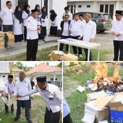 Jaga Integritas Dokumen Pendidikan, Kanwil Kemenag Sulbar Musnahkan Ribuan Blanko Ijazah dan SKHU