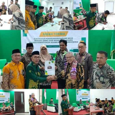 Serah Terima Aset BMN dari Mahkamah Agung ke Kementerian Agama untuk Kepentingan Umat