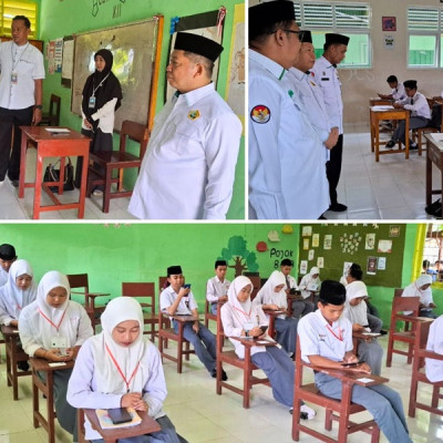 Ujian Madrasah Dimulai, Kabid Penmad Lakukan Pemantauan