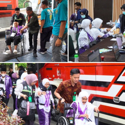 Calon Jemaah Haji Kloter 10 Tiba di Embarkasi Haji Sudiang