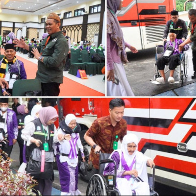 Calon Jemaah Haji Kloter 10 Asal Sulbar Tiba di Embarkasi Haji Sudiang