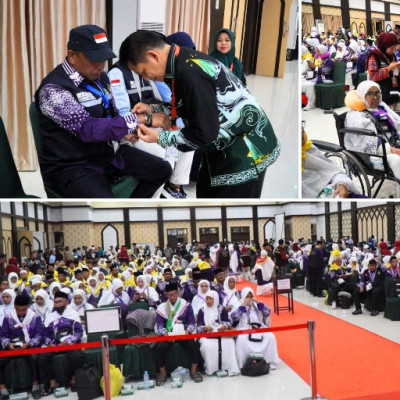 Kloter 19 Sulbar Masuk Asrama Haji Embarkasi Makassar