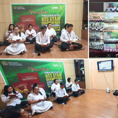 Disaksikan MURI, Umat Buddha Se-Indonesia Baca 423 Syair Dhammapada Serentak, Sulbar jadi Bagian Sejarah