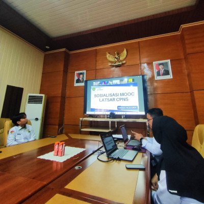 CPNS Kanwil Kemenag Sulbar Ikuti Sosialisasi MOOC Pelatihan Dasar Via Daring