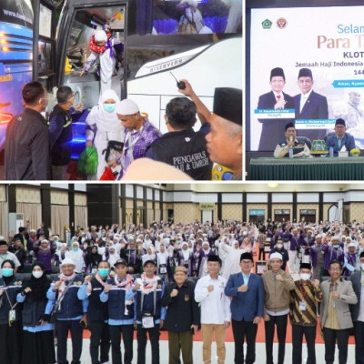 Kloter 18 Jemaah Haji Asal Sulbar Tiba di Tanah Air, Disambut Meriah di Embarkasi Makassar