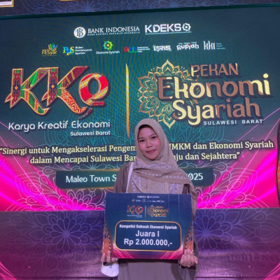 Siswi MAN 1 Polman, Raih Juara 1 Kompetisi Dakwah Ekonomi Syariah