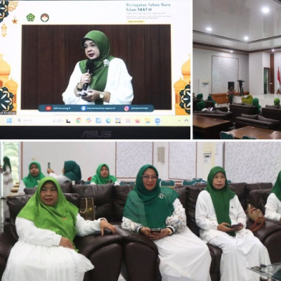 Membangun Ketahanan Umat, DWP Kemenag Sulbar Ikuti Giat "Hijriah" Secara Daring