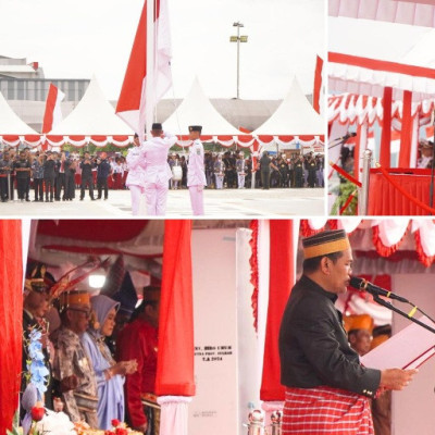 Pelita Semangat Negeri di Ujung Barat: Kemenag Sulbar Hadir dalam Upacara HUT RI ke‑80 di Pantai Manakarra