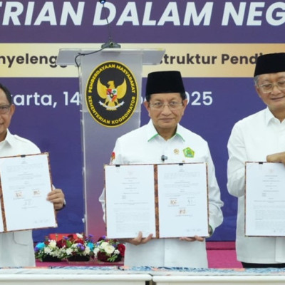 Tiga Kementerian Sinergi Lindungi Santri dan Perkuat Infrastruktur Pesantren