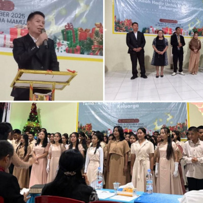 Hadiri Perayaan Natal SMTK Setia Mamuju, Pembimas Kristen Ajak Jemaat Tingkatkan Empati dan Kerukunan
