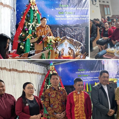 Pembimas Kristen Kanwil Kemenag Sulbar  Hadiri  Perayaan Natal GKSB Jemaat Sion Mamuju