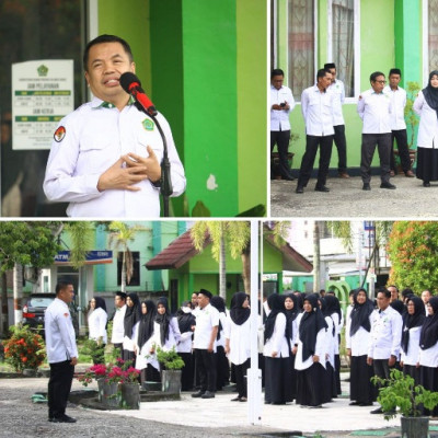 Pimpin Apel Pagi, Kabag. TU Tekankan Kedisiplinan WFA dan Matangkan Persiapan HAB