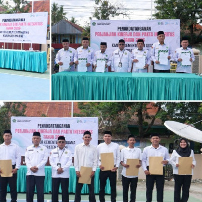 Gelar Apel Perdana Tahun 2026, Kemenag Majene Laksanakan Penandatanganan Perjanjian Kinerja dan Pakta Integritas