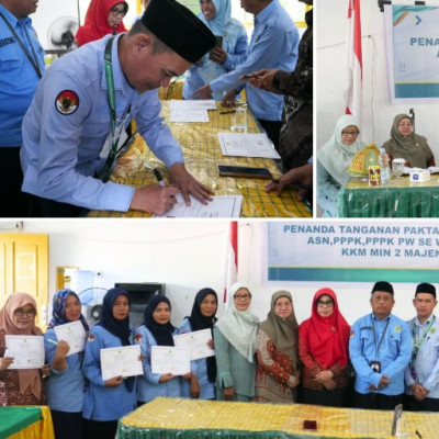 ASN Madrasah MIN 2 Majene Teken Pakta Integritas, Wujudkan Layanan Pendidikan Berkualitas
