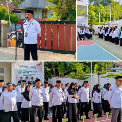 Apel Pagi, Plt. Ka. Kankemenag Majene Tegaskan Komitmen Kerja dan Penguatan Integritas ASN