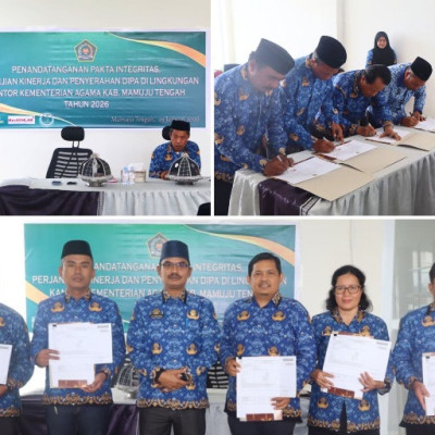 Bangun Budaya Kerja yang Berintegritas, Kemenag Mateng Gelar Penandatanganan Pakta Integritas, Perkin, dan Penyerahan DIPA