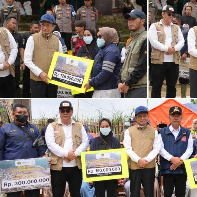 Menag Salurkan Bantuan Rp596 Juta untuk Madrasah, Guru, dan Siswa Terdampak Longsor Cisarua