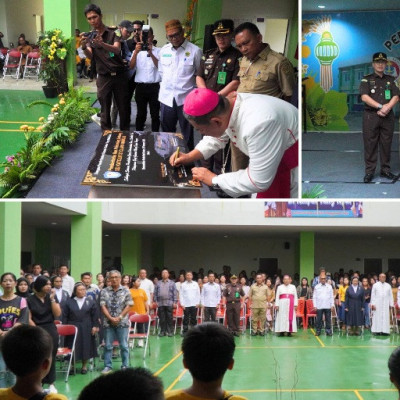 Dukung Pendidikan Keagamaan, Kanwil Kemenag Sulbar Hadiri Peresmian dan Pemberkatan Gedung SD Katolik Santa Clara Mamuju