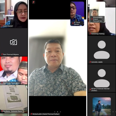 Penmad Sulbar Tindaklanjuti Arahan Dirjen Pendis, Gelar Rapat Zoom Bahas TPG Madrasah