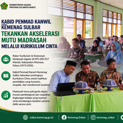 Kabid Penmad Kanwil Kemenag Sulbar Tekankan Akselerasi Mutu Madrasah melalui Kurikulum Cinta