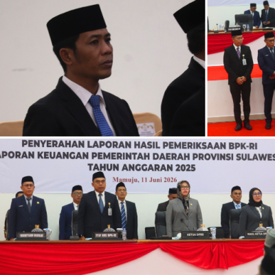 Pembimas Hindu Wakili Kakanwil Kemenag Sulbar Hadiri Paripurna DPRD Penyerahan LHP BPK RI