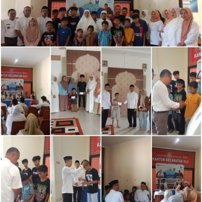 Lebaran Yatim 1448 H di Kantor Camat Alu, Wujud Sinergi KUA dan Pemerintah Kecamatan Peduli Anak Yatim