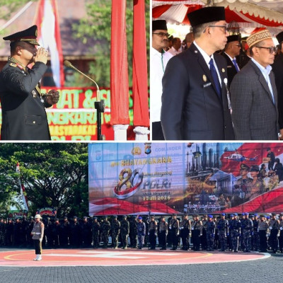 Hadiri Hari Bhayangkara ke-80, Kakanwil Adnan Perkuat Sinergi Menjaga Kerukunan dan Mendukung Asta Protas Berdampak