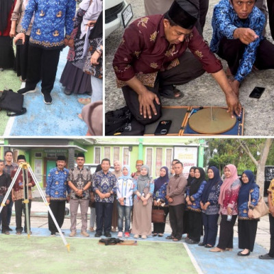 Melalui Fenomena Rashdul Kiblat, Kanwil Kemenag Sulbar Pastikan Akurasi Arah Kiblat Masjid Washathiyah