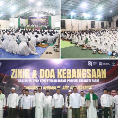 Ketuk Pintu Langit untuk Indonesia, Zikir Kebangsaan Kemenag Sulbar Gaungkan Persatuan dan Program Berdampak bagi Masyarakat