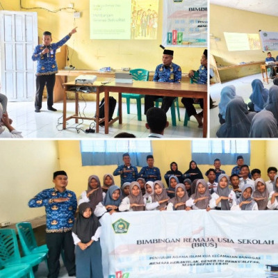 Penyuluh Agama Islam KUA Banggae Gelar Bimbingan Remaja Usai Sekolah (BRUS) di MA P3A Guppi Rangas Majene
