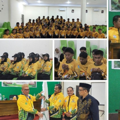Kontingen Pramuka Santri Sulbar Resmi Dilepas Ikuti PPSN 2026 di Malang