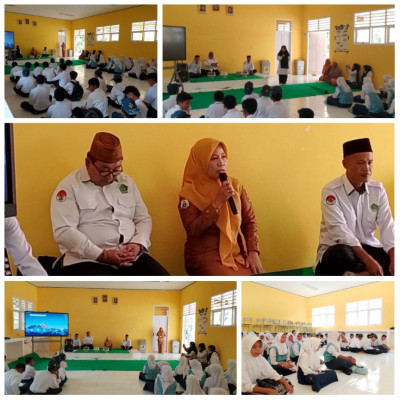 Bangun Generasi Berakhlak dan Berdaya, KUA Alu Gelar Sosialisasi Pencegahan Pernikahan Dini dan Literasi Al-Qur’an di SMPN 3 Alu